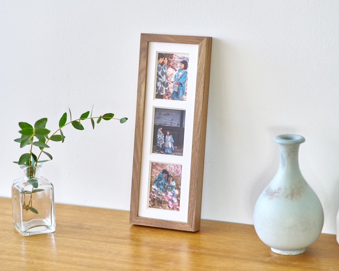 七五三の写真を飾った+precious frame#003