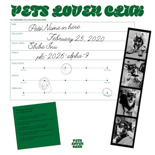 PET LOVER'S CLUB