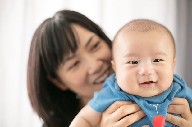 「同じ月齢のお友達に比べて、ひと回り大きいんですよ、この子」