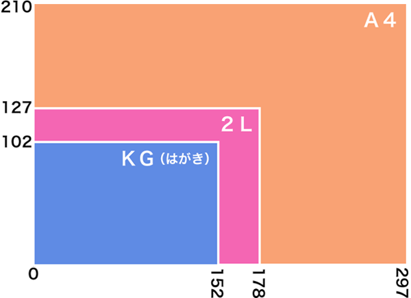 サイズ比較:単位/mm