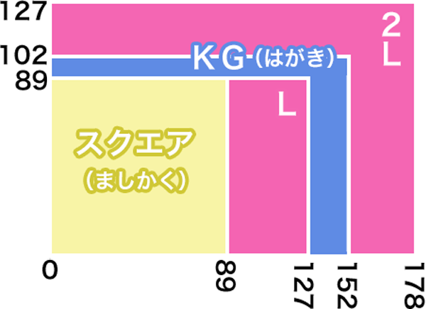 サイズ比較:単位/mm